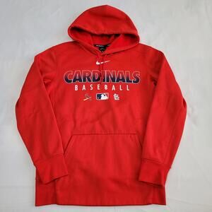 St.Louis Cardinals Hoodie Men's Size Small Nike Dri-Fit Baseball Red